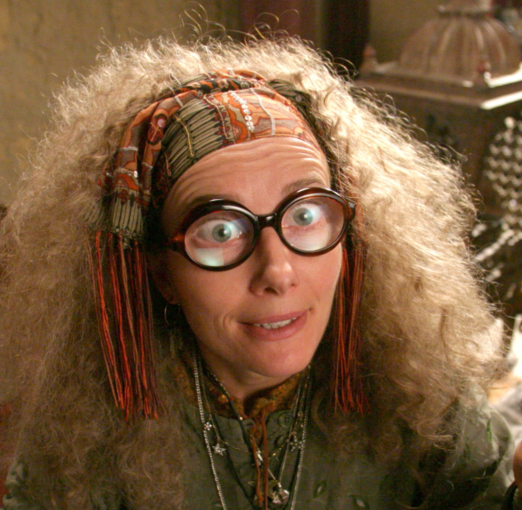 Harry Potter film, Professor Trelawney. &copy; J.K. Rowling and Warner Bros.